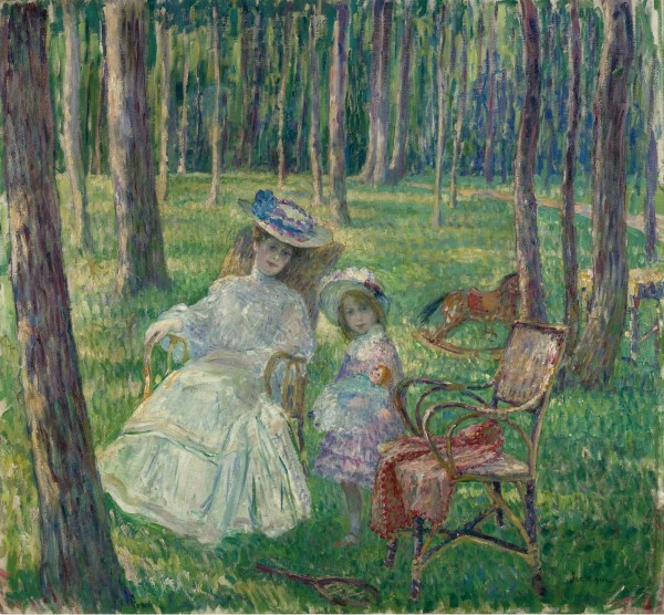 Mother and Daughter in the Park by Henri Lebasque